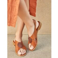 Nicole X Band Sling Sandals -Brighton Store nicole x band sling sandals cognac 2 2e6bf9d1 14a2 415a a963 1213a42d9314