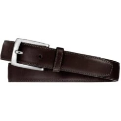 Norton Dress Satin Buckle Belt -Brighton Store norton dress satin buckle belt dark brown 0
