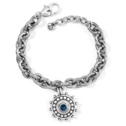 Pebble Dot Medali Chain Bracelet -Brighton Store pebble dot medali chain bracelet silver blue 0