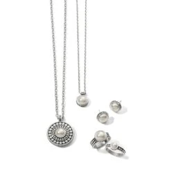 Pebble Dot Pearl Reversible Necklace -Brighton Store pebble dot pearl reversible necklace silver pearl 4