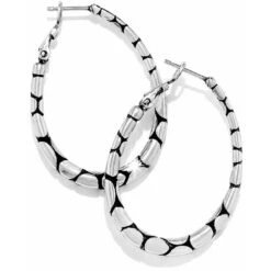 Pebble Oval Hoop Earrings -Brighton Store pebble oval hoop earrings silver 1 5dc9705c f686 48ab bb8a 62da247360ef