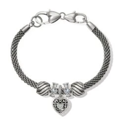 Reno Heart Sparkle Charm Bracelet