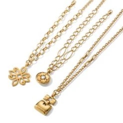 Saturn Reversible Necklace 9 Saturn Reversible Necklace -Brighton Store saturn reversible necklace brushed gold 3