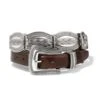 Silver Links Belt -Brighton Store silver links belt brown 0