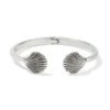 Silver Shells Hinged Bangle 1 Silver Shells Hinged Bangle -Brighton Store silver shells hinged bangle silver 0