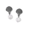 Silver Shells Pearl Drop Earrings -Brighton Store silver shells pearl drop earrings silver pearl 0 f27c1259 25e6 40aa 8257 915b7e011d10
