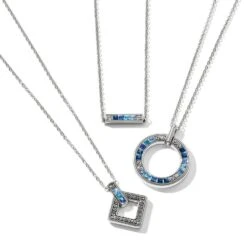 Spectrum Light Bar Necklace -Brighton Store spectrum light bar necklace silver blues 2