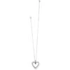 Spectrum Open Heart Necklace -Brighton Store spectrum open heart necklace silver blue 1