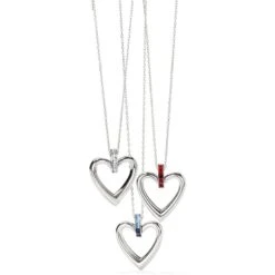 Spectrum Open Heart Necklace 21 Spectrum Open Heart Necklace -Brighton Store spectrum open heart necklace silver red 2