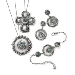 Telluride West Pendant Necklace -Brighton Store telluride west pendant necklace silver turquoise 2