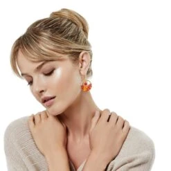 Terra Gold French Wire Earrings -Brighton Store terra gold french wire earrings gold red 2