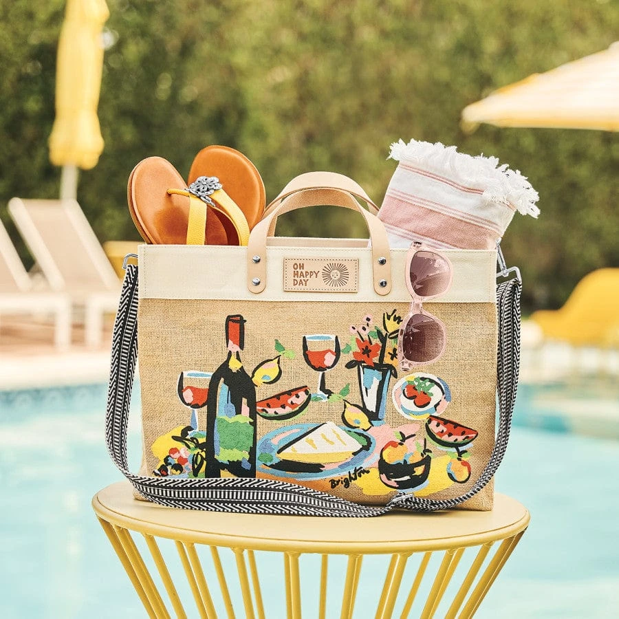 The Picnic East West Burlap Tote 8 The Picnic East West Burlap Tote - Image 6