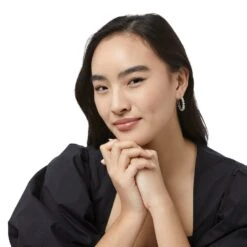 Twinkle Granulation Medium Hoops -Brighton Store twinkle granulation medium hoops silver 2