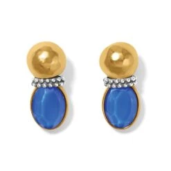 Venus Post Drop Earrings 11 Venus Post Drop Earrings -Brighton Store venus post drop earrings gold blue 0